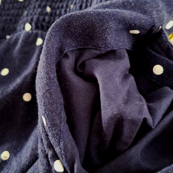 Jumpsuit, Linen, Opeb Back, Navy Polk-a-Dot, sz 8, NWOT - Picture 10 of 12